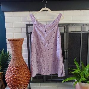 Purple Tobi Off-the-Shoulder Eyelet Sundress